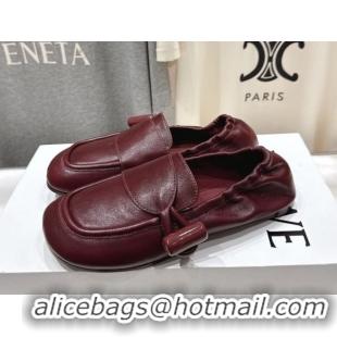 Buy Luxury Loewe Toggle Loafers in Shiny Smooth Calfskin Leather Burnt Red 2026 0226011