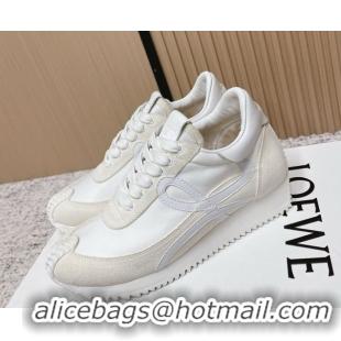 Grade Quality Loewe Flow Runner Sneakers in Nylon and Suede White 2 2026 0226013