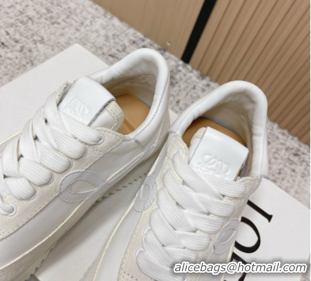 Grade Quality Loewe Flow Runner Sneakers in Nylon and Suede White 2 2026 0226013