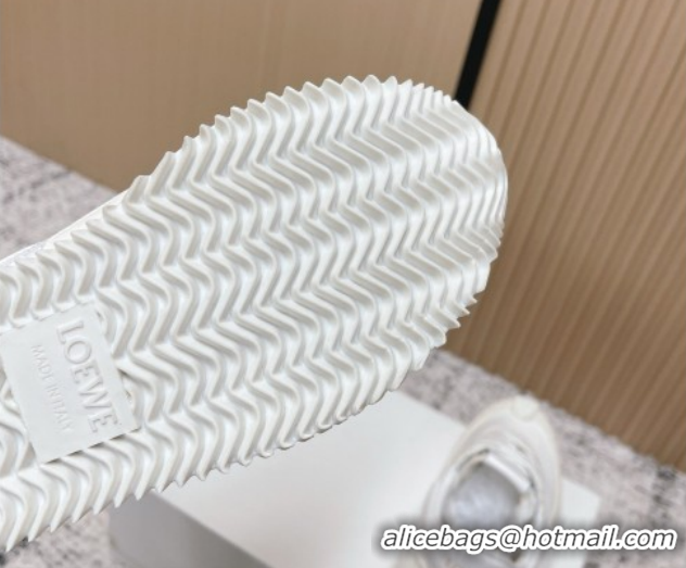 Grade Quality Loewe Flow Runner Sneakers in Nylon and Suede White 2 2026 0226013