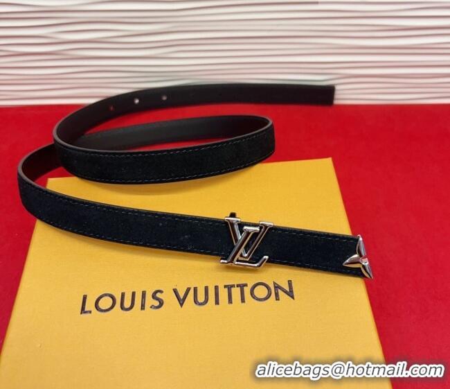 Market Sells Louis Vuitton Pretty LV Belt 2cm in Suede and Leather M8232 Black/Silver 2026