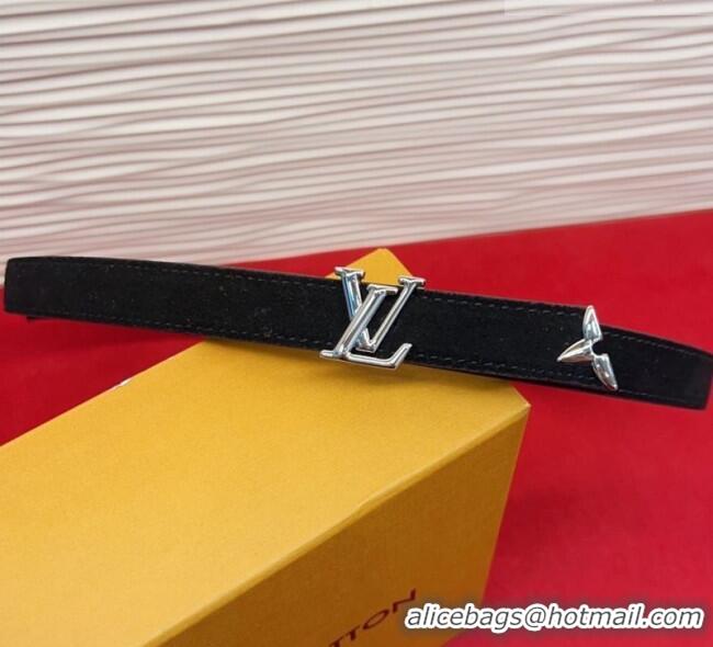 Market Sells Louis Vuitton Pretty LV Belt 2cm in Suede and Leather M8232 Black/Silver 2026