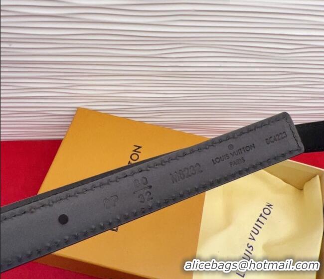 Market Sells Louis Vuitton Pretty LV Belt 2cm in Suede and Leather M8232 Black/Silver 2026