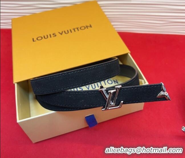 Market Sells Louis Vuitton Pretty LV Belt 2cm in Suede and Leather M8232 Black/Silver 2026