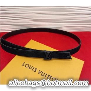 New Cheap Louis Vuitton Pretty LV Belt 2cm in Suede and Leather M8232 All Black 2026