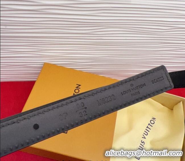 New Cheap Louis Vuitton Pretty LV Belt 2cm in Suede and Leather M8232 All Black 2026