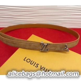 Buy Cheap Louis Vuitton Pretty LV Belt 2cm in Suede and Leather M8232 Beige/Silver 2026