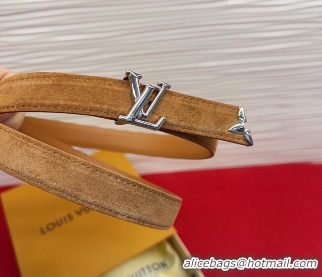 Buy Cheap Louis Vuitton Pretty LV Belt 2cm in Suede and Leather M8232 Beige/Silver 2026