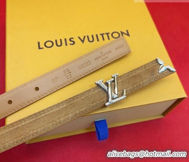 Buy Cheap Louis Vuitton Pretty LV Belt 2cm in Suede and Leather M8232 Beige/Silver 2026