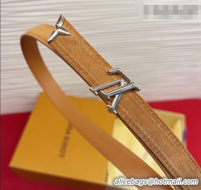 Buy Cheap Louis Vuitton Pretty LV Belt 2cm in Suede and Leather M8232 Beige/Silver 2026