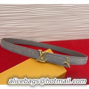 Market Sells Louis Vuitton Pretty LV Belt 2cm in Suede and Leather M8232 Grey/Gold 2026