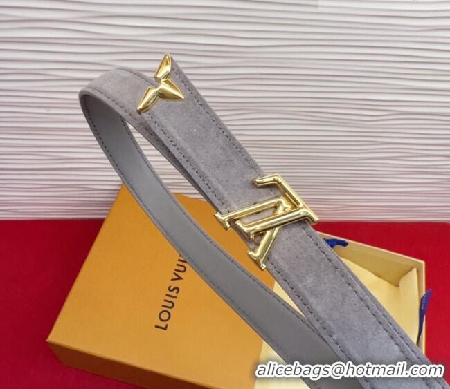 Market Sells Louis Vuitton Pretty LV Belt 2cm in Suede and Leather M8232 Grey/Gold 2026