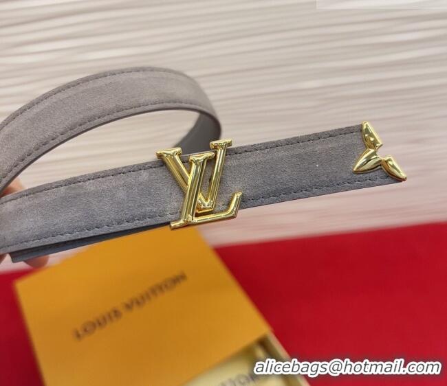 Market Sells Louis Vuitton Pretty LV Belt 2cm in Suede and Leather M8232 Grey/Gold 2026