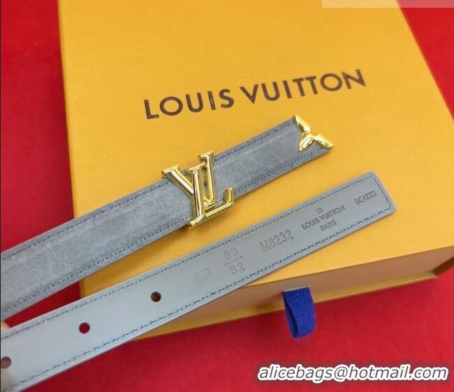 Market Sells Louis Vuitton Pretty LV Belt 2cm in Suede and Leather M8232 Grey/Gold 2026