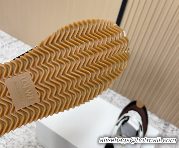 Low Price Loewe Flow Runner Sneakers in Nylon and Suede Brown 0226022