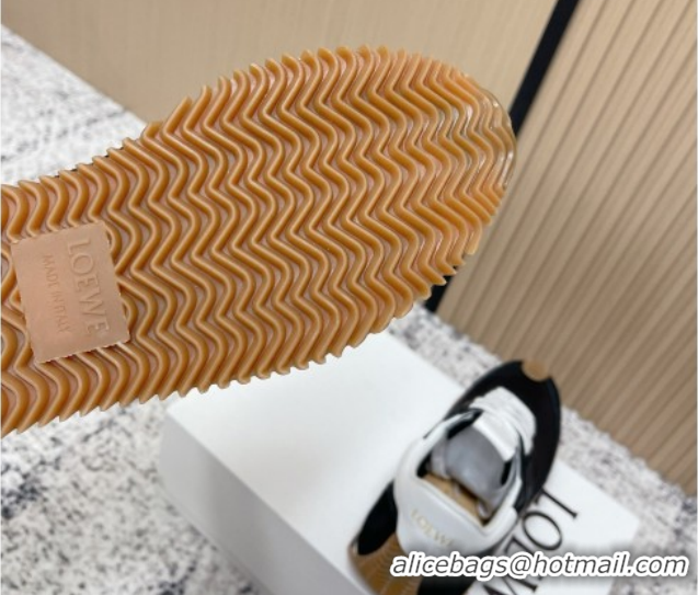 Sophisticated Loewe Flow Runner Sneakers in Nylon and Suede Black 0226041