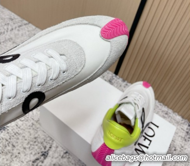 Best Price Loewe Flow Runner Sneakers in Nylon and Suede White 2026 0226043