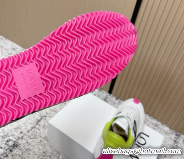 Best Price Loewe Flow Runner Sneakers in Nylon and Suede White 2026 0226043