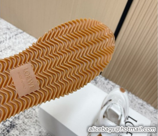 Classic Hot Loewe Flow Runner Sneakers in Nylon and Suede White/Multicolor 2026 0226046