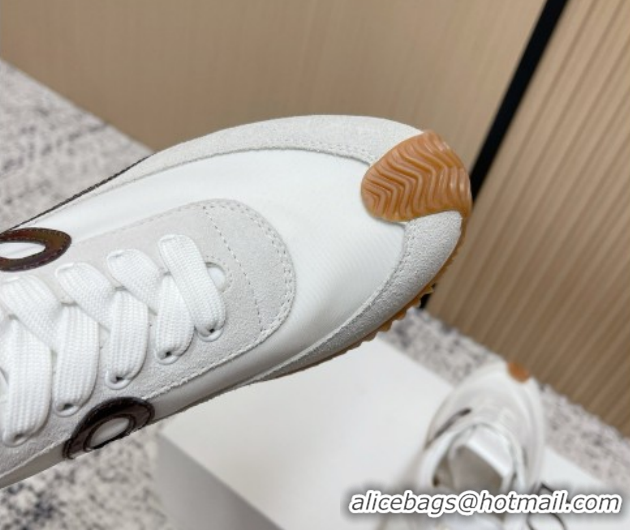 Classic Hot Loewe Flow Runner Sneakers in Nylon and Suede White/Multicolor 2026 0226046