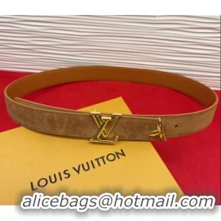 Market Sells Louis Vuitton Pretty LV Belt 3cm in Suede and Leather M8232 Beige/Gold 2026
