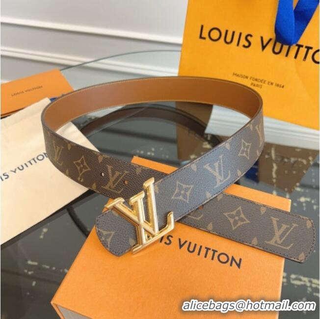 Market Sells Louis Vuitton Monogram Canvas and Leather Belt 4cm with LV Buckle LV031601 Brown 2026