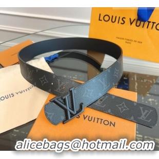 Top Quality Louis Vuitton Monogram Canvas and Leather Belt 4cm with LV Buckle LV031601 All Black 2026