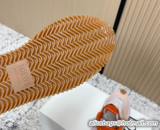 Best Product Loewe Flow Runner Sneakers in Nylon and Suede Pink/Purple 0226057