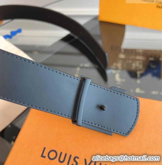 Inexpensive Louis Vuitton Maxi Monogram Leather Belt 4cm with LV Buckle LV031601 All Black 2026