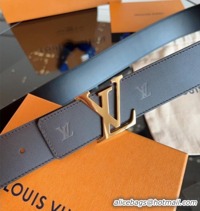 Buy Discount Louis Vuitton LV Embossed Leather Belt 4cm with LV Buckle LV031602 Dark Brown/Shiny Gold 2026