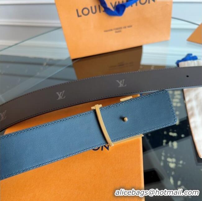 Buy Discount Louis Vuitton LV Embossed Leather Belt 4cm with LV Buckle LV031602 Dark Brown/Shiny Gold 2026