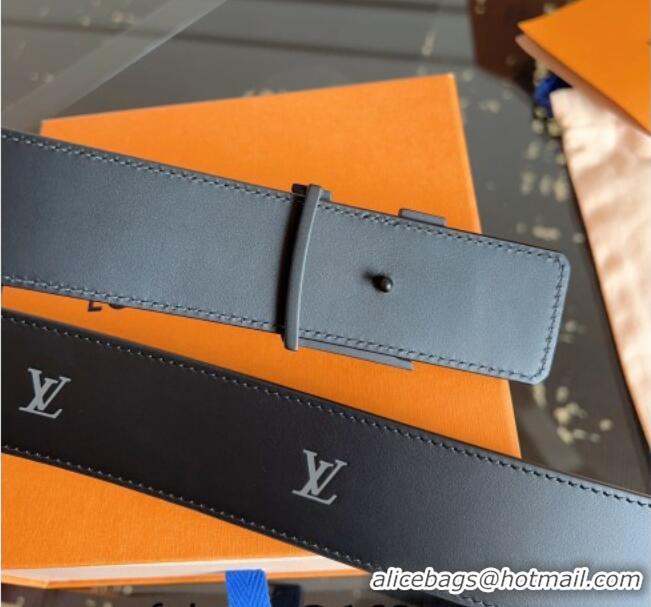 Reasonable Price Louis Vuitton LV Embossed Leather Belt 4cm with LV Buckle LV031602 All Black 2026