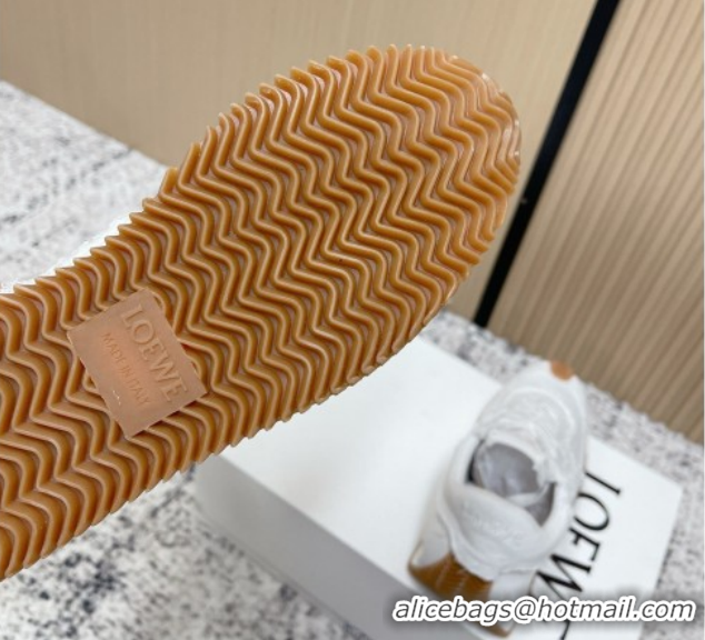 Best Grade Loewe Flow Runner Sneakers in Denim with Bow White 0226070