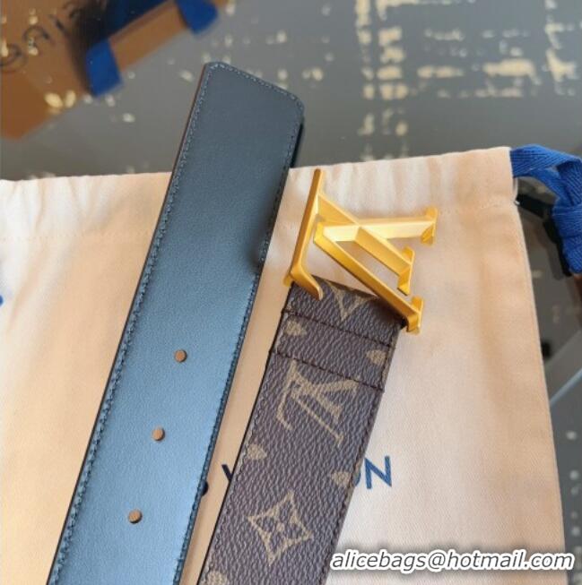 Trendy Design Louis Vuitton Monogram Canvas and Leather Belt 4cm with LV Buckle LV031604 Brown 2026