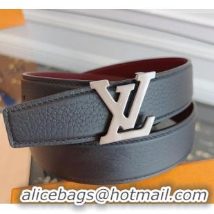 New Cheap Louis Vuitton Grained Leather Belt 3.5cm with LV Buckle LV031605 Black 2026