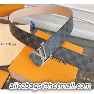 Best Product Louis Vuitton Monogram Canvas and Suede Belt 4cm with LV Buckle LV031607 Black Damier/Silver 2026