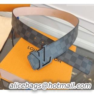 Luxury Discount Louis Vuitton Monogram Canvas and Suede Belt 4cm with LV Buckle LV031607 Damier/Black 2026