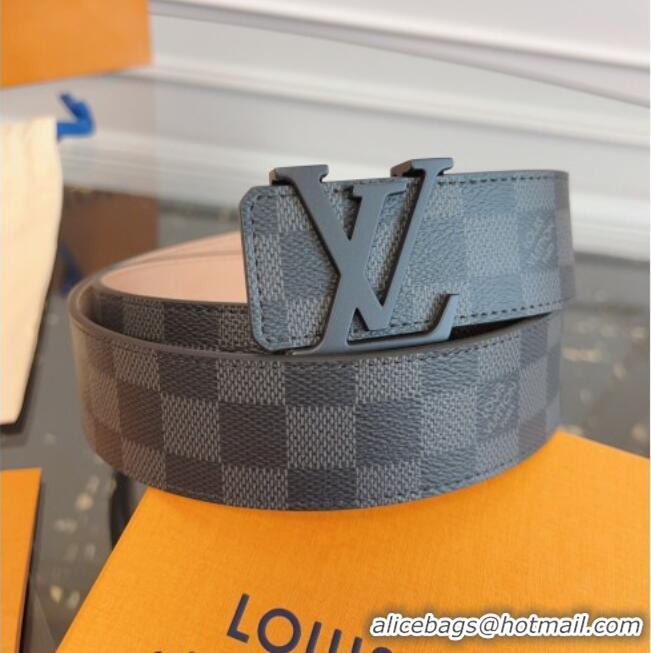 Luxury Discount Louis Vuitton Monogram Canvas and Suede Belt 4cm with LV Buckle LV031607 Damier/Black 2026