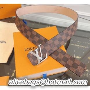 Luxury Cheap Louis Vuitton Monogram Canvas and Suede Belt 4cm with LV Buckle LV031607 Damier Ebene 2026