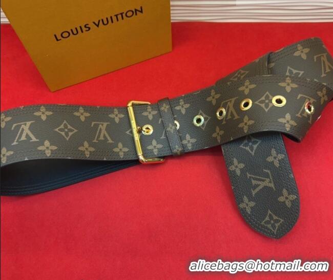 Promotional Louis Vuitton Monogram Canvas Waist Belt 6.5cm with Gold Buckle LV031701 2026