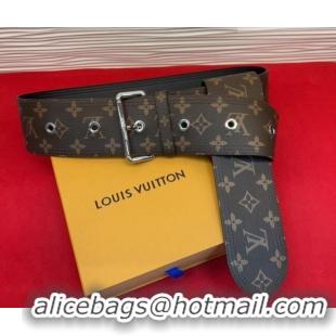 Trendy Design Louis Vuitton Monogram Canvas Waist Belt 6.5cm with Silver Buckle LV031701 2026