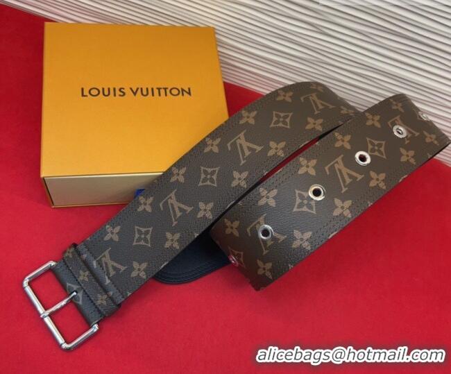 Trendy Design Louis Vuitton Monogram Canvas Waist Belt 6.5cm with Silver Buckle LV031701 2026