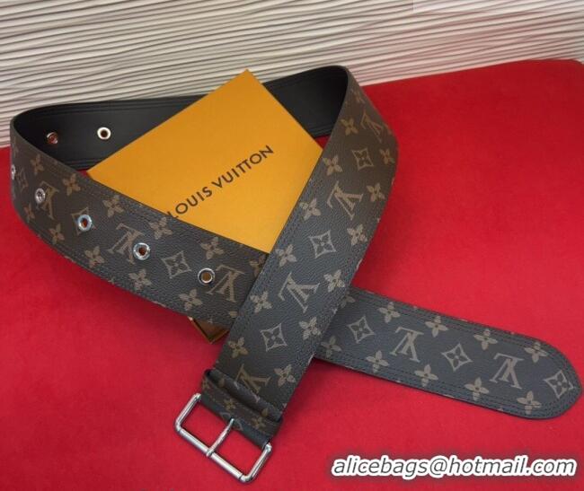 Trendy Design Louis Vuitton Monogram Canvas Waist Belt 6.5cm with Silver Buckle LV031701 2026