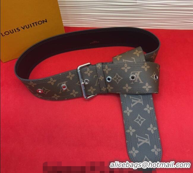 Trendy Design Louis Vuitton Monogram Canvas Waist Belt 6.5cm with Silver Buckle LV031701 2026