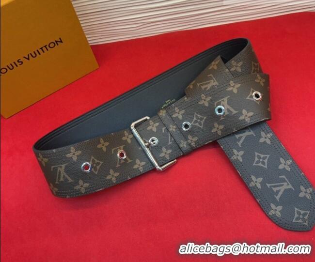 Trendy Design Louis Vuitton Monogram Canvas Waist Belt 6.5cm with Silver Buckle LV031701 2026