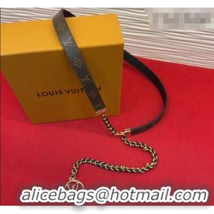 Top Grade Louis Vuitton Monogram Canvas and Chain Waist Belt 2cm LV031704 2026