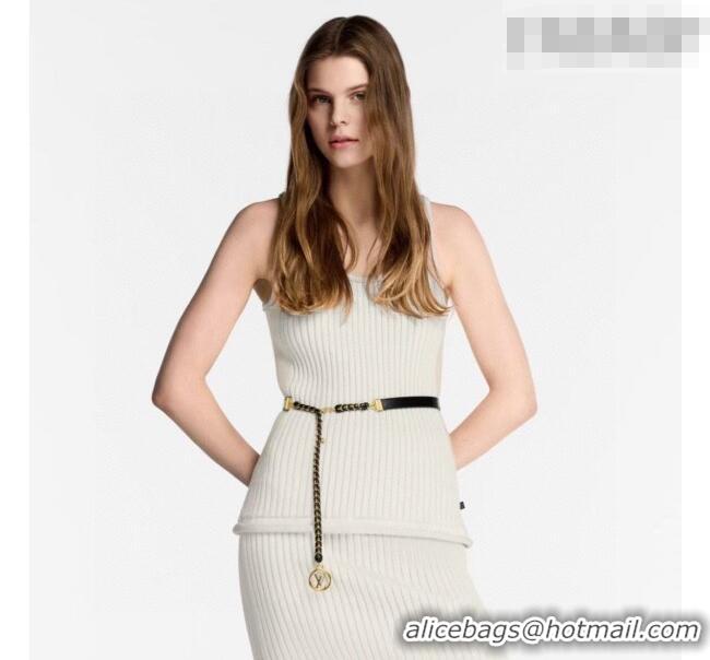 Top Grade Louis Vuitton Monogram Canvas and Chain Waist Belt 2cm LV031704 2026