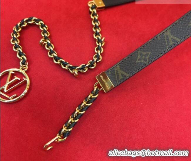 Top Grade Louis Vuitton Monogram Canvas and Chain Waist Belt 2cm LV031704 2026