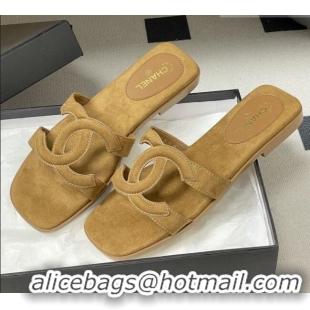 ​Buy Discount Chanel Suede Mules Sandals G47250 Brown 2026