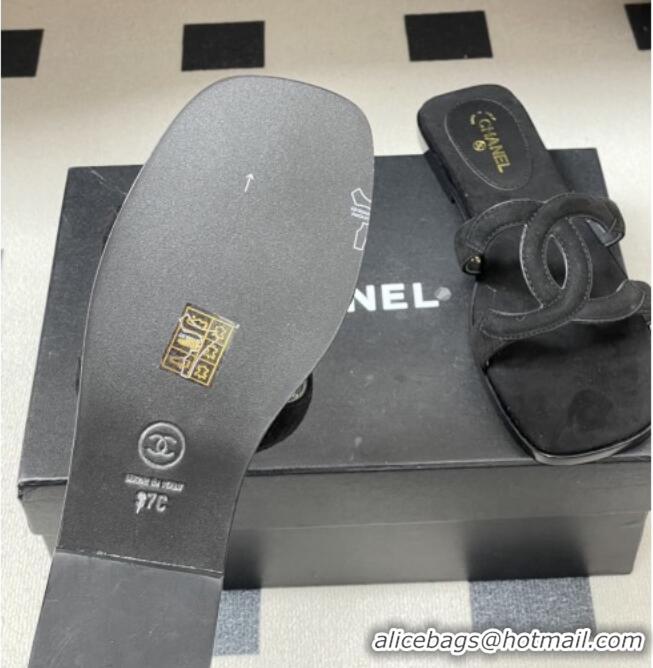 ​Good Quality Chanel Suede Mules Sandals G47250 Black 2026